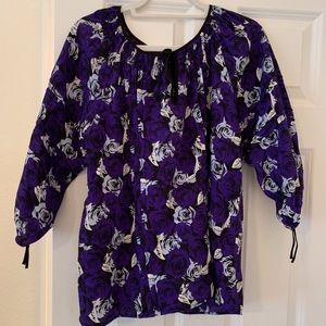 🍁3 for $10 Yumi Kim Top, 100% Silk with 3/4 length sleeves